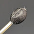 1933 British vintage pair of sterling silver demitasse spoons with enamel decoration